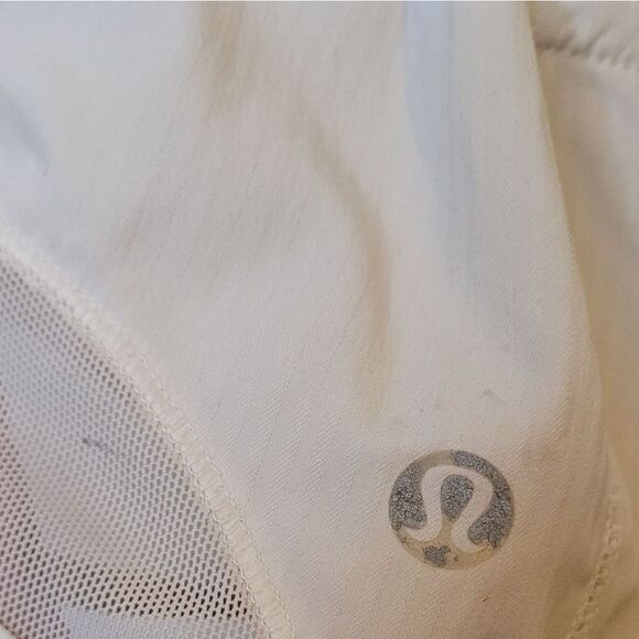Lululemon Women's White Running Shorts Size 4 - Picture 6 of 6